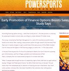 Powersports Finance Early Promotion of Finance Options Boosts Sales, UTV Dealer Study Says