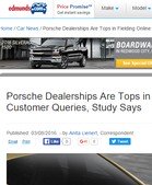 Edmunds Porsche Dealerships Are Tops in Fielding Online Customer Queries, Study Says