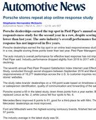 Automotive News Porsche stores repeat atop online response study
