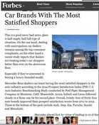 Forbes Car Brands With The Most Satisfied Shoppers