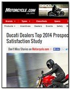 Motorcycle.com Ducati Dealers Top 2014 Prospective Shopper Satisfaction Study