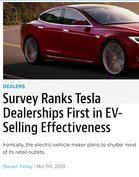 Wards Auto Survey Ranks Tesla Dealerships First in EV-Selling Effectiveness