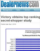 Dealernews Victory obtains top ranking in Pied Piper secret-shopper study