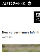 Autoweek New survey names Infiniti best shopping experience, Tesla worst