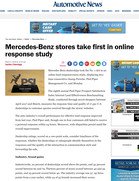 Automotive News Mercedes-Benz stores take first in online response study
