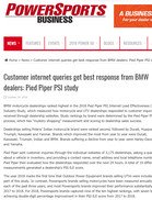 Powersports Business Customer internet queries get best response from BMW dealers: Pied Piper PSI study