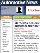 Automotive News Mercedes dealers ranked most customer-friendly; Ford, Chevy gain