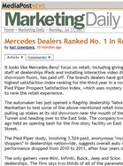 Media Post Marketing Daily Mercedes Dealers Ranked No. 1 In Retail Experience