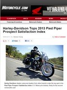 Motorcycle.com Harley-Davidson Tops 2013 Pied Piper Prospect Satisfaction Index