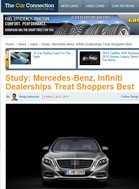 The Car Connection Study: Mercedes-Benz, Infiniti Dealerships Treat Shoppers Best