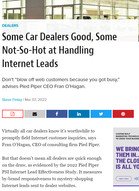 Wards Auto Some Car Dealers Good, Some Not-So-Hot at Handling Internet Leads