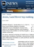 ABC News Acura, Land Rover top ranking of U.S. dealerships