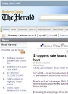 Monterey County Herald Shoppers rate Acura, Land Rover, Saturn dealers tops