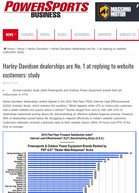 Powersports Business Harley-Davidson dealerships are No. 1 at replying to website customers: study