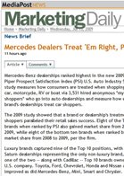 MediaPost Marketing Daily Mercedes Dealers Treat 'Em Right, Per Pied Piper
