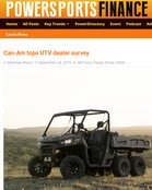 Powersports Finance Can-Am tops UTV dealer survey