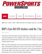 Powersports Business BRP's Can-AM UTV dealers rank No. 1 by industry study