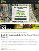 Green Industry Pros Death By Voicemail: Solving The 'Quote Friction' Problem