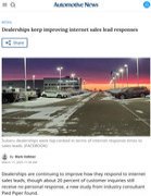 Automotive News Dealerships keep improving internet sales lead responses