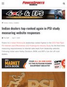 Powersports Business Indian dealers top-ranked again in PSI study measuring website responses