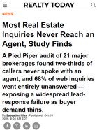 Realty Today Most Real Estate Inquiries Never Reach an Agent, Study Finds