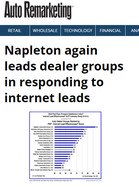 Auto Remarketing Napleton again leads dealer groups in responding to internet leads