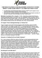 Press Release: CHEVROLET RANKED #1 FOR DEALERSHIP CONSISTENCY IN PIED PIPER'S “LOOK-ALIKE INDEX™” AI COMPUTER VISION STUDY 