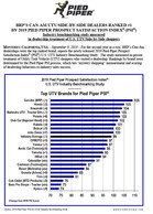 Press Release: BRP'S CAN-AM UTV/SIDE-BY-SIDE DEALERS RANKED #1  BY 2019 PIED PIPER PROSPECT SATISFACTION INDEX(R) (PSI(R)) Industry benchmarking study measured in-dealership treatment of U.S. UTV/Side-by-Side shoppers