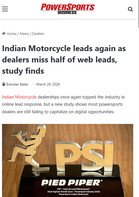 Powersports Business Indian Motorcycle leads again as dealers miss half of web leads, study finds