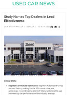 Used Car News Study Names Top Dealers in Lead Effectiveness