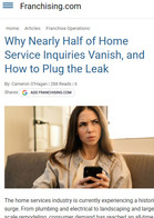 Franchising.com Why Nearly Half of Home Service Inquiries Vanish, and How to Plug the Leak