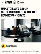 Car Dealership Guy Napleton Auto Group outclasses field on internet lead response rate