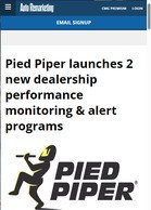 Auto Remarketing Pied Piper launches 2 new dealership performance monitoring & alert programs