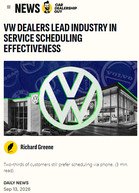 Car Dealership Guy VW dealers lead industry in service scheduling effectiveness