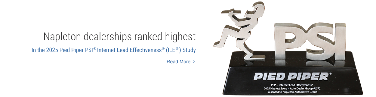 Napleton dealerships ranked highest in the 2025 Pied Piper PSI(R) Internet Lead Effectiveness (ILE)(R) Study